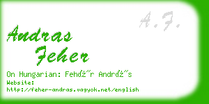 andras feher business card
